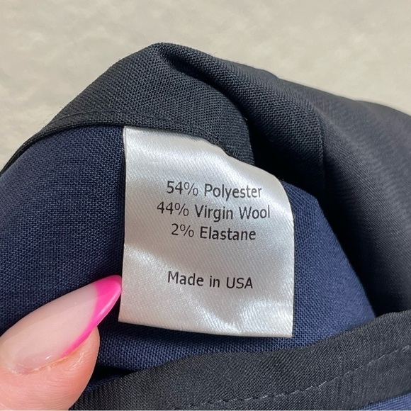 La Ligne‎ Cocktail Wool Blend Navy/Black Stripe Pant Size 2 Women - Picture 11 of 16